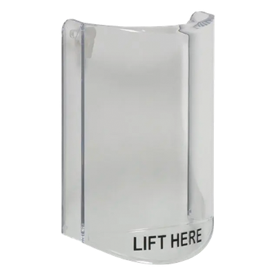 Cubierta Protectora / Policarbonato Superresistente / Sin Alarma / Montaje por Pestañas / 135x89x45 mm / -40 a 49°C