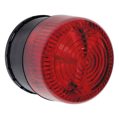 Microcontrolador SELECT-ALERT / Sirena-Estrobo / 32 Tonos / 8 Patrones LED / Policarbonato / IP66 / -40°C a 121°C / 12-24V CD o 9V CD / Rojo