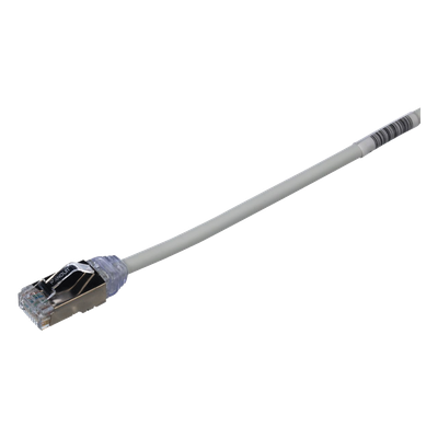 Patch Cord Cat6A / 28 AWG Diámetro Reducido / S/FTP Blindado / CM/LS0H / 20 cm (0.66 pies) / Gris
