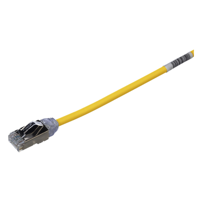 Patch Cord Cat6A / 28 AWG / S/FTP Blindado / CM/LS0H / 20 cm (0.66 ft) / Amarillo