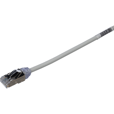 Patch Cord Cat6A / 28 AWG Diámetro Reducido / S/FTP Blindado / CM/LS0H / 1.5 m (4.92 ft) / Gris