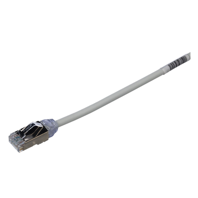Patch Cord Cat6A / 28 AWG Diámetro Reducido / S/FTP Blindado / CM/LS0H / 2 m (6.56 ft) / Gris