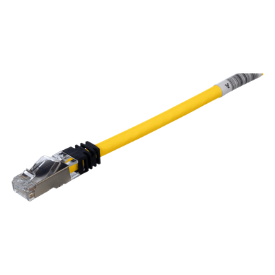 Patch Cord Cat6A / Blindado S/FTP / 26 AWG / 500 MHz / 3 m (9.8 ft) / LS0H / Amarillo