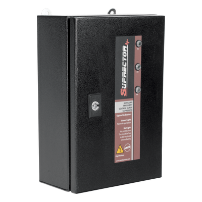 Supresor de Transientes Clase B / 60 kA / 127/220 Vca / 2 Fases / Gabinete NEMA 4 / 30x20x12 cm (11.8×7.9×4.7 in)