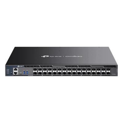 Switch Gestionado L3+ / 26 Puertos SFP+ 10G / 6 Puertos SFP28 10G/5G / 820 Gbps Capacidad Conmutación / Apilamiento 4 Unidades / Redundancia PSU