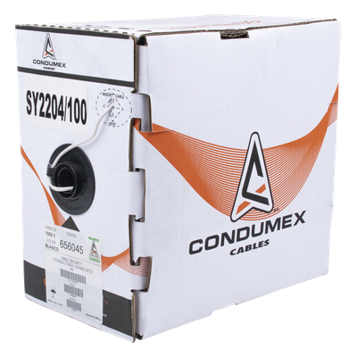 Bobina de Cable / 1000 Pies (305 m) / 4 x 22 AWG / Cobre Multifilar / PVC Retardante a la Flama / UL 13 / Interior / Blanco
