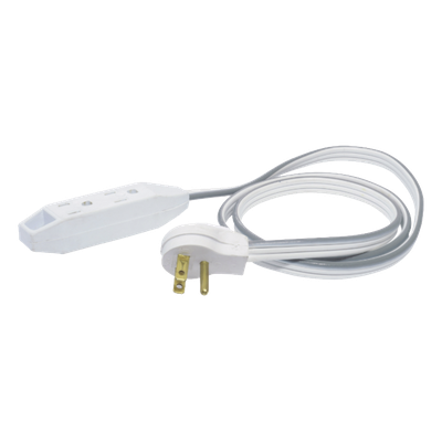Extensión Eléctrica Plana / 1 m (3.28 ft) / AWG 16 / Clavija Aterrizada 90° / SPT-3 / CCA
