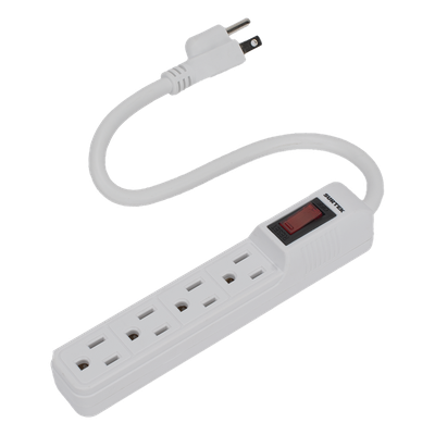 Multicontato Profesional / 4 Tomas 127 Vca / 15 A / Cable 30 cm (11.8 in) / Interruptor Iluminado / Norma NOM 003