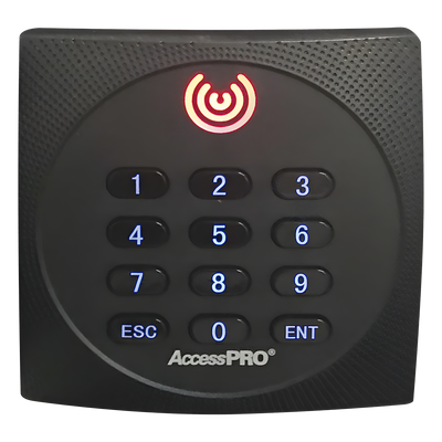 Lector de Proximidad con Teclado / 125 kHz / Wiegand 26 bits / Exterior / 86 x 86 x 20 mm / 120 m (394 pies) máx.