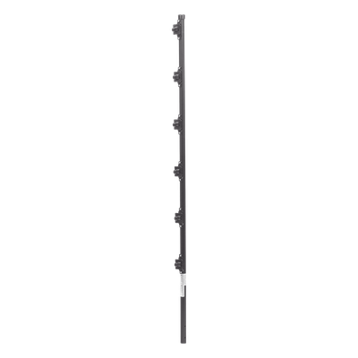 Poste para Cerca Electrificada / Acero Galvanizado Cal. 18 / 1.4 m (4.6 ft) / 6 Aisladores de Paso / Fijación en Concreto / IP Protección Sellada
