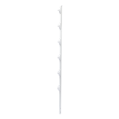Poste para Cerca Electrificada / 6 Aisladores de Paso / Acero Galvanizado Cal. 18 / Altura 1.4 m (4.6 ft) / Diámetro 1″ / Pintura Blanca Electroestática