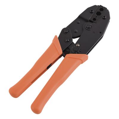 Pinza de Crimpado Hexagonal / Cables RG-58/U, RG-59, RG-8/X / 3 Cavidades 0.068″, 0.213″, 0.256″ / Acero MN65 Antioxidante / Trinquete Ajustable