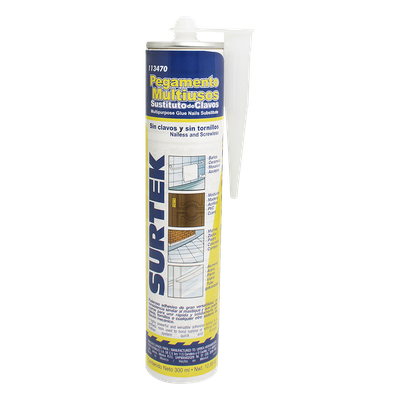 Adhesivo de construcción / 300 ml / 45 kg/cm² resistencia al despegue / Secado 24 horas / Sin perforaciones