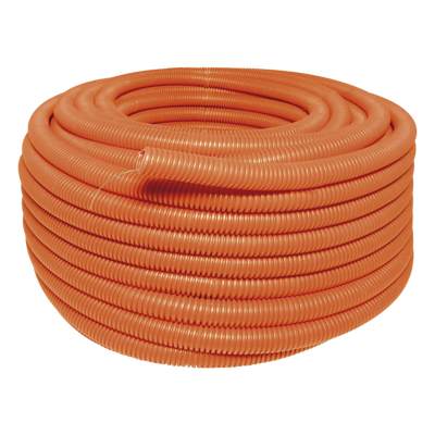 Tubo Corrugado Flexible / 1″ x 50 m (164 ft) / HDPE Reforzado / Resistencia Aislamiento 100-2000 MΩ / Guía Integrada / Intemperie