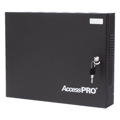 Panel de Control de Acceso 2 Puertas / 30,000 Tarjetas / TCP-IP / Gabinete y Fuente 12VCC 3A / 98.4 ft