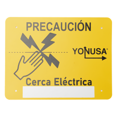 Letrero de Precaución / Estireno Serigrafiado 2 Tintas / Protección UV / 4 Perforaciones / 21.8 x 17 cm
