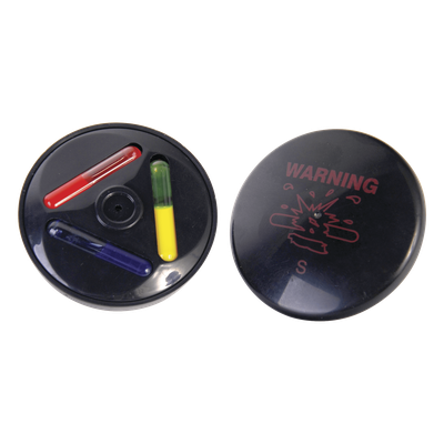 Tag Antihurto con Tinta para Ropa / 8.2 MHz / Diámetro 51 mm / Alcance 160 cm (5.2 ft) / Tinta Tricolor / Paquete 100 Piezas