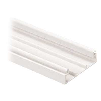 Base para Canaleta / PVC Rígido / 60.3 x 18.5 x 2400 mm / UL94V-0 / Diseño Dos Caras / Color Blanco Mate