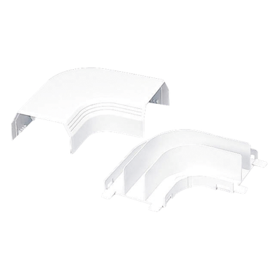 Curva de Radio Controlada / Canaleta T45 / PVC Rígido / UL94V-0 / 0 a 50°C / Blanco Mate