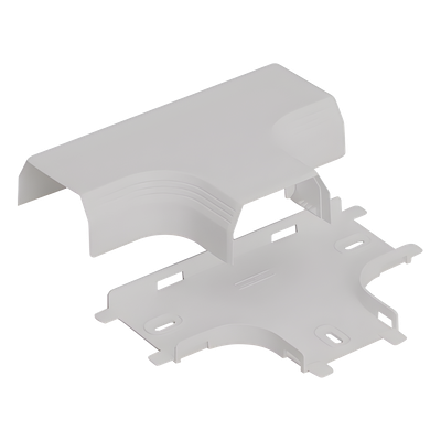 Accesorio en T para Canaleta / PVC Rígido / UL94V-0 / 0 a 50°C / Blanco Mate / Voz, Video, Fibra