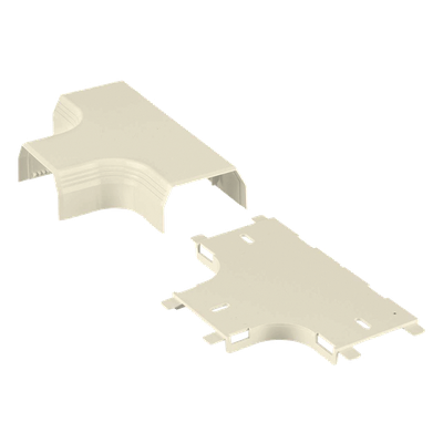 Accesorio en T para Canaleta / PVC Rígido / UL94V-0 / 0 a 50°C / Bajo Voltaje / Blanco