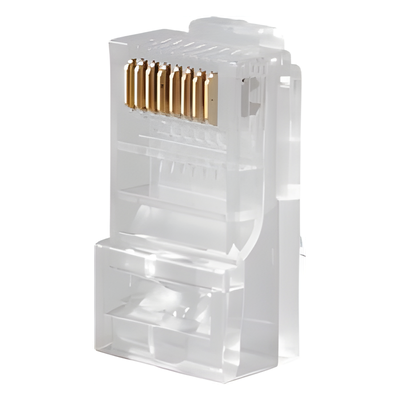 Conector RJ45 / Cat6 / UTP / Sin Blindaje / Interior / Paquete 100 Piezas