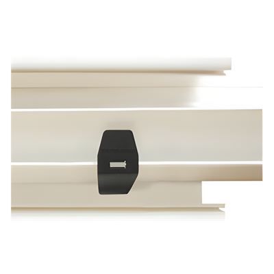 Clip sujetador para canaleta / Polietileno de baja densidad / Rango térmico -60°C a +90°C / Capacidad 40% EIA/TIA-569-A