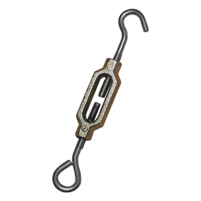 Tensor para Cerca Eléctrica / Resistencia 70 kg / Resistencia Eléctrica 0.4 Ohm / Acabado Tropicalizado / Gancho Calibre 10 / Cuerda UNC Cromo Duro