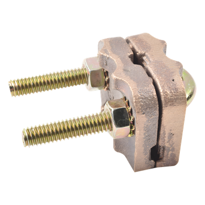 Conector de Puesta a Tierra / Varilla 5/8″ a 1″ / Cable 4 a 3/0 AWG / Tubería 3/8″ a 3/4″ / Bronce