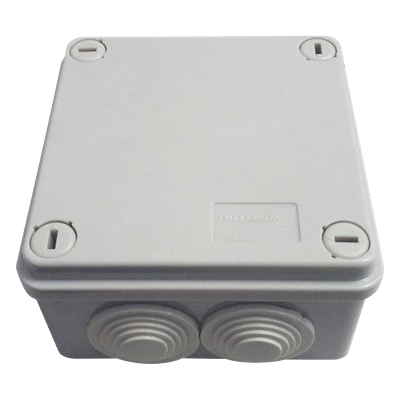 Caja Estanca / IP55 / IK08 / 6 Entradas 3/4′ / 100x100x50 mm (3.94×3.94×1.97′) / ABS Gris