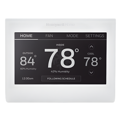 Termostato Wi-Fi / pantalla táctil color 8.06 pulg² / hasta 3H-2C bomba de calor o 2H-2C convencional / trilingüe / Energy Star