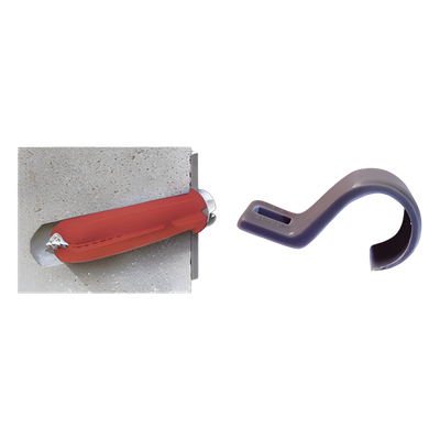 Kit de fijación / 8 grapas + tornillos + taquetes / Tubo 1/2″ / Polietileno flexible / -10°C a +120°C / Interior y exterior