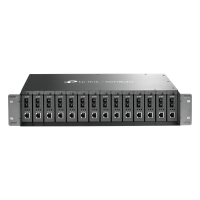 Chasis para Montaje en Rack / 14 Bahías / 2U / Alimentación 9 VCC / 14 Salidas / 100-240 VCA / Plug and Play
