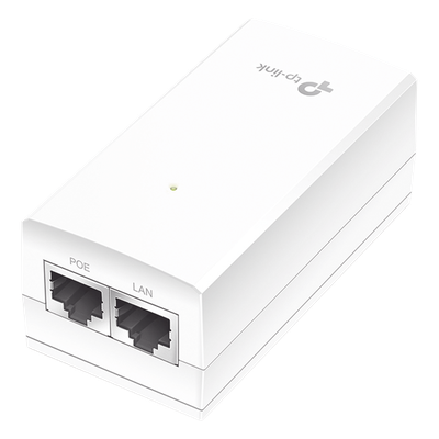Inyector PoE Pasivo / 24V 12W / 2 puertos Gigabit / Montaje en pared / Plug and Play