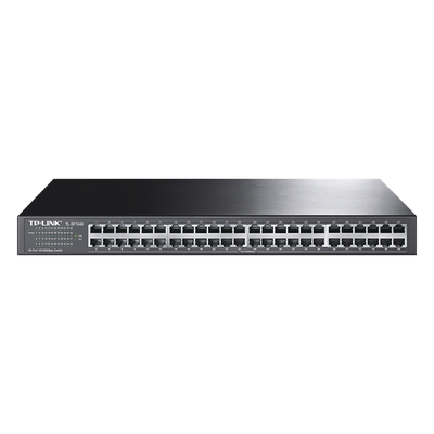Switch no administrable / 48 puertos 10/100 Mbps / 96 Gbps capacidad de conmutación / 71.4 Mpps throughput / Rack 19″ (48.26 cm)