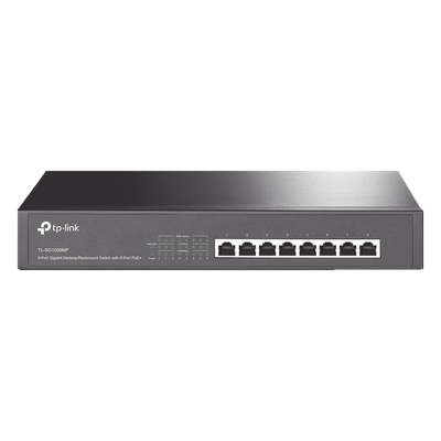 Switch PoE+ / 8 Puertos Gigabit / 126W Total / 30W por Puerto / Escritorio o Rack