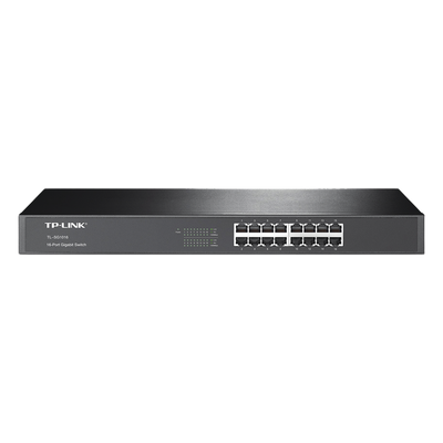 Switch Gigabit no administrable / 16 puertos 10/100/1000 Mbps / Rack o escritorio / 35.7 Mpps / 1.19 ft (0.36 m) de profundidad