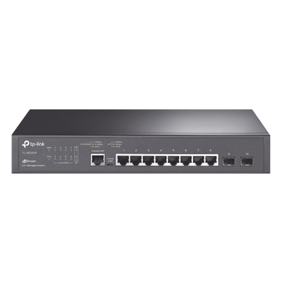 Switch Gigabit Administrable / 8 Puertos RJ45 + 2 SFP / 20 Gbps / SDN Omada / QoS 8 Colas / IPv4/IPv6
