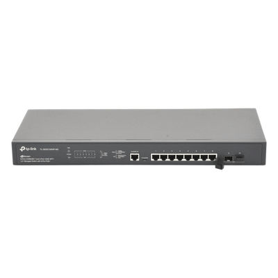Switch Administrable L2+ / 8 Puertos PoE+ MultiGigabit 2.5G / 2 Puertos SFP+ 10G / Presupuesto PoE 240W / Rendimiento 80 Gbps / Montaje en Rack