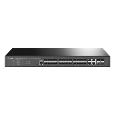 Switch de Fibra Óptica L2+ / 24 Puertos SFP 1GE / 4 Puertos Combinados SFP+/RJ45 / 128 Gbps / 95.23 Mpps / Gestión Centralizada / IPv6 / IGMP Multicast