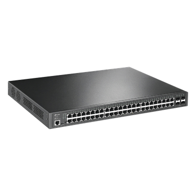 Switch PoE+ L2+ / 48 Puertos Gigabit / 4 SFP 1G / Presupuesto PoE 384W / Rendimiento 104 Gbps / Montaje en Rack