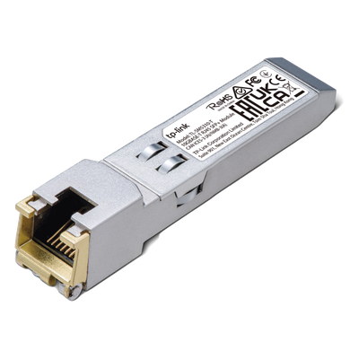 Transceptor mini-GBIC SFP+ RJ45 / 10GBASE-T a 100BASE-TX / Hasta 30 m (98.4 pies) / Metal