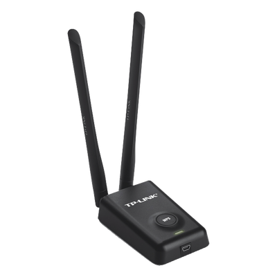 Adaptador USB Wi-Fi / Alta Potencia / 300 Mbps / 2.4 GHz / 2 Antenas 5 dBi / Cable 1.5 m