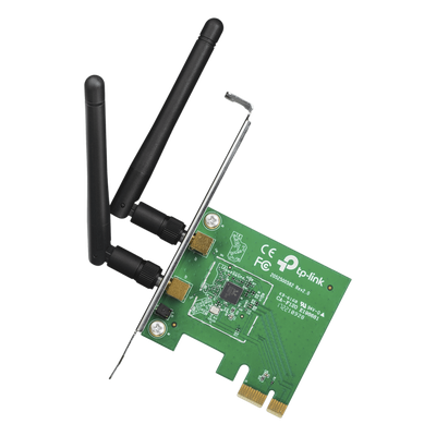 Adaptador Inalámbrico PCI Express / Wi-Fi N 300 Mbps / MIMO 2×2 / Antena Desmontable 2 dBi / 2.4 GHz / Windows y Linux