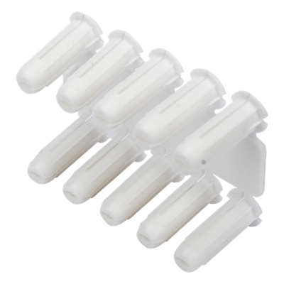 Taquete de Fijación / Doble Expansión Multidireccional / Tornillo 8 mm x 3/4″ (19.1 mm) / Polietileno HDPE / 100 Piezas / -50°C a +80°C