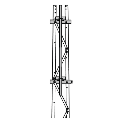 Mástil para Torre / 2-3/8″ / 1.8 m (5.9 ft) / Secciones 1 a 3 / Montaje en Cara