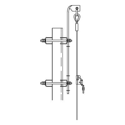 Línea de Vida Horizontal / 57.9 m (190 ft) / Acero Galvanizado / Resistente a la Intemperie / Compatible Super Titan