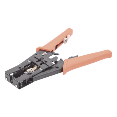 Pinzas de Compresión / Conectores F, BNC, RCA Impermeables / Cables RG-58, RG-59, RG-6 / Estructura Metálica Reforzada / Mango Anti-Derrapante