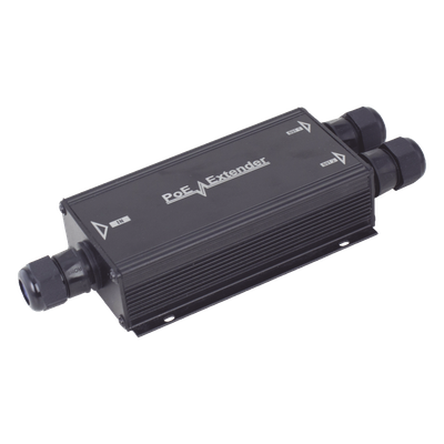 Extensor PoE Gigabit / Alcance 200 m (656.2 ft) / IP66 / 60 W Total / 2 Puertos de Salida PoE / Sin Fuente Adicional