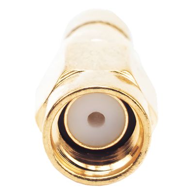 Conector SMA Macho Inverso / Anillo Plegable / Cables RG-8/X, LMR-240, Belden 9258 / Cuerpo Bronce Oro / Aislante Teflón